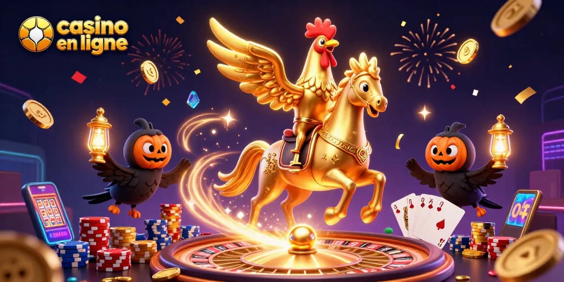 Jouer dans un casino en ligne avec une ambiance festive sous des lanternes dorées.