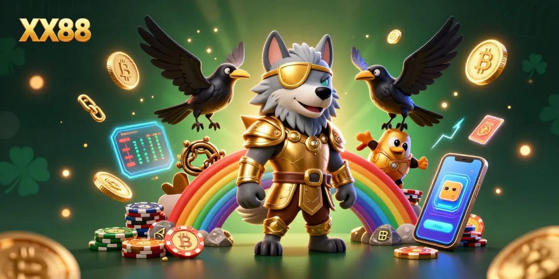 Engage in a thrilling gaming experience at XX88 with jackpot celebration elements illuminating the scene.