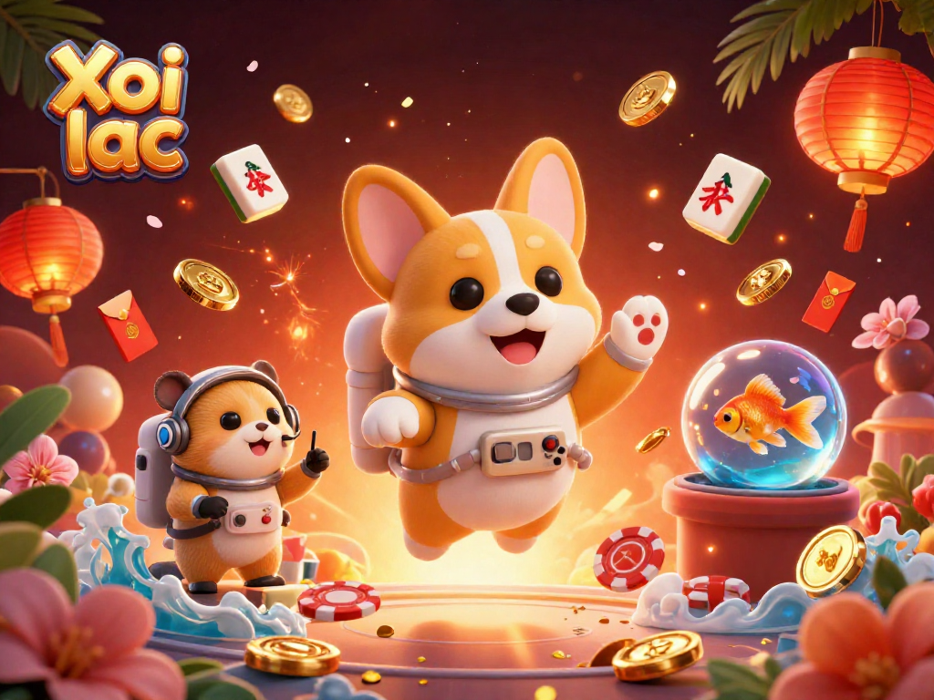 Xoi lac engages players in a vibrant 3D casino adventure featuring quirky characters and immersive game elements.
