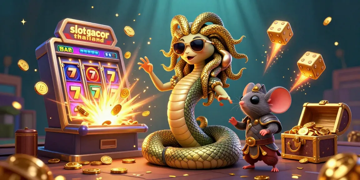 Experience the excitement of slot gacor thailand with a vivid, engaging 3D casino scene.