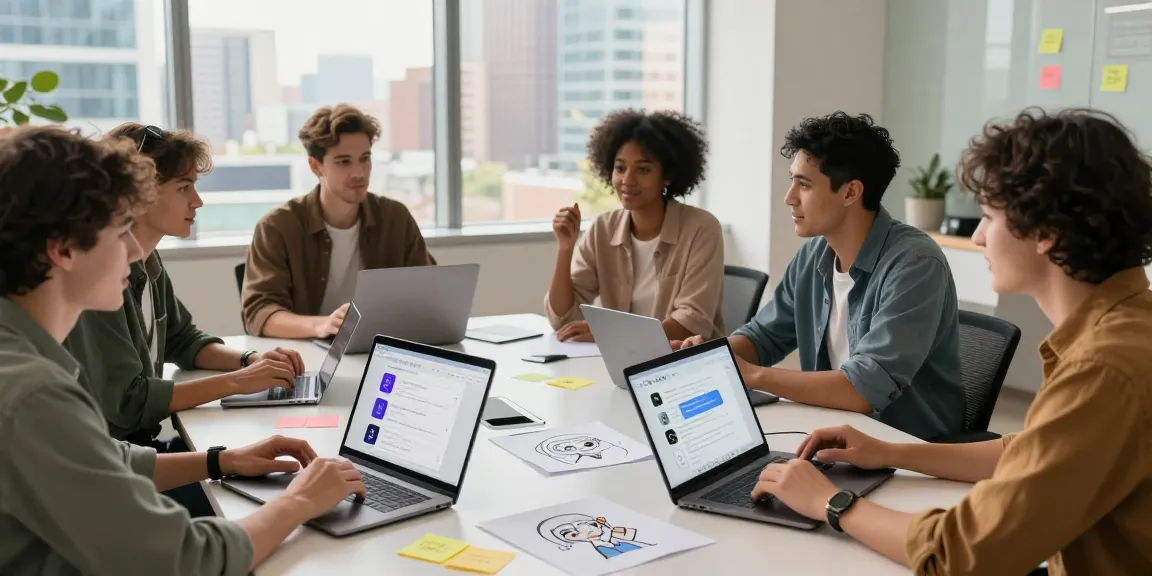 Tavern AI users collaborating in a vibrant workspace exploring advanced chat platform features.