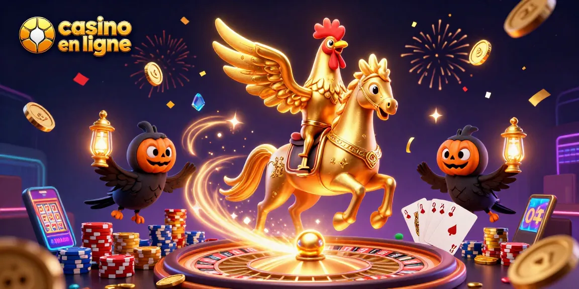 Jouer dans un casino en ligne avec une ambiance festive sous des lanternes dorées.