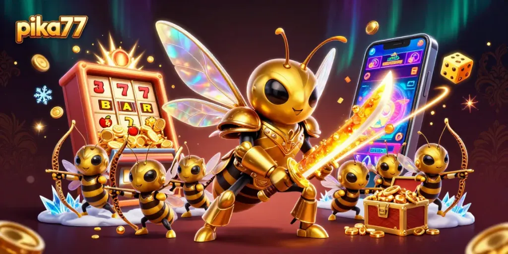 Engage in thrilling gameplay at pika77 with a vibrant 3D casino scene full of excitement.