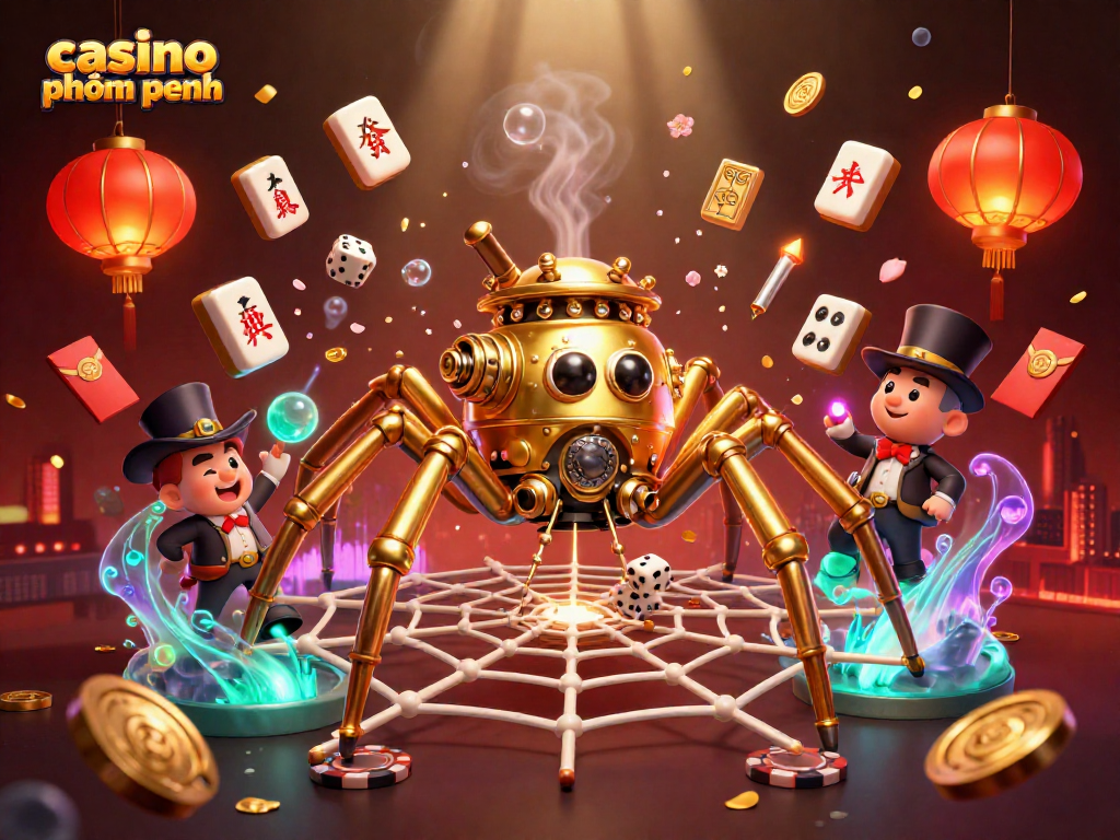 Experience exciting gameplay at casino phnom penh with a vibrant steampunk illustration.