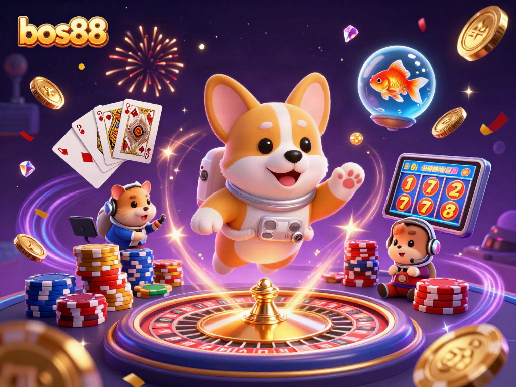 Bermain bos88 dengan koin emas dan permainan slot mengagumkan di kasino luar angkasa.