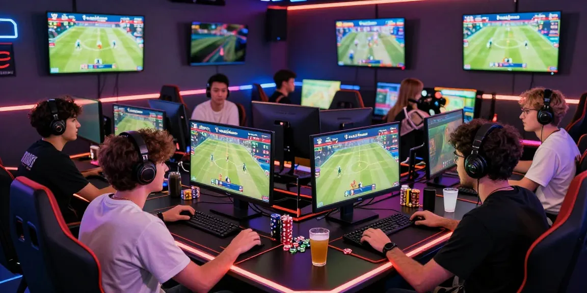 Engaged players at an upscale gaming hub enjoying live betting during the 2026 World Cup, providing 更多資訊 on thrilling gameplay.