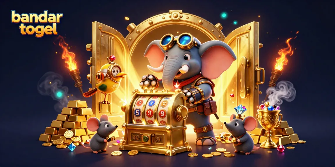 Engage with Bandar Togel by winning big at the slot machine in a vibrant steampunk casino.
