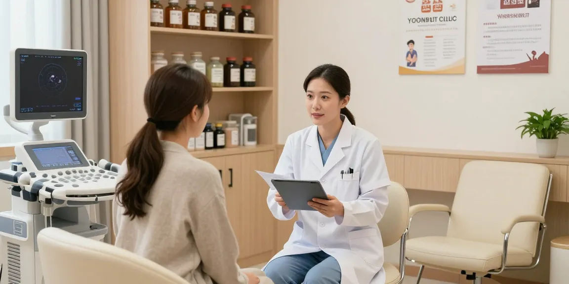 Consultation at Yoonbit Clinic, showcasing the welcoming atmosphere and expert care in traditional medicine.