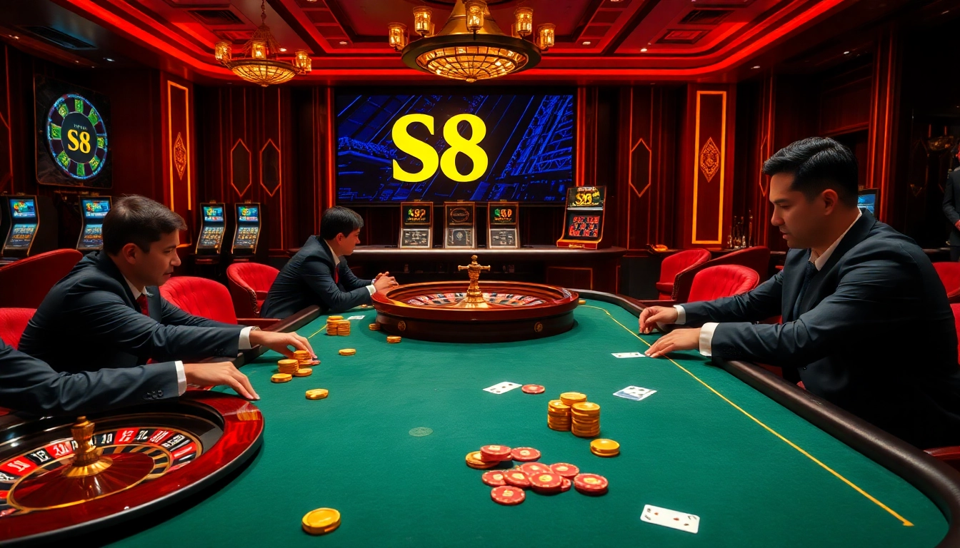 Experience high-stakes poker at S8 with engaging gameplay and luxurious casino atmosphere.