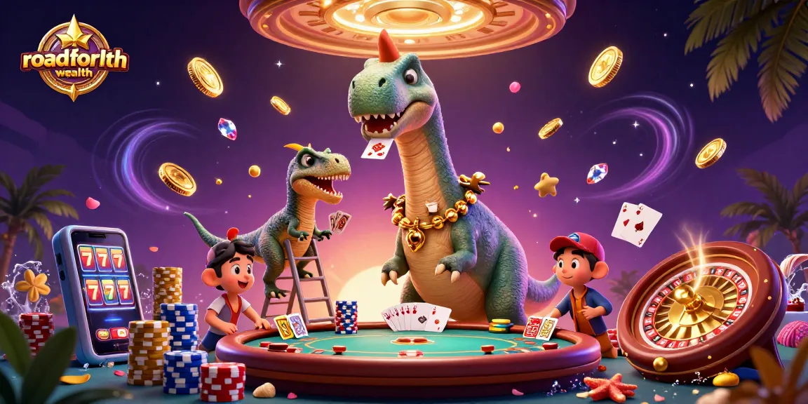 Experience thrilling gameplay at roadforthewealth with a vibrant 3D casino scene full of rich details.