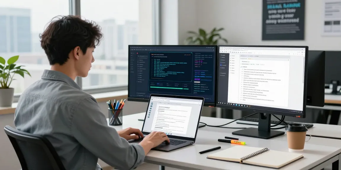 Detect fake pdf with AI technology in modern office workspace.