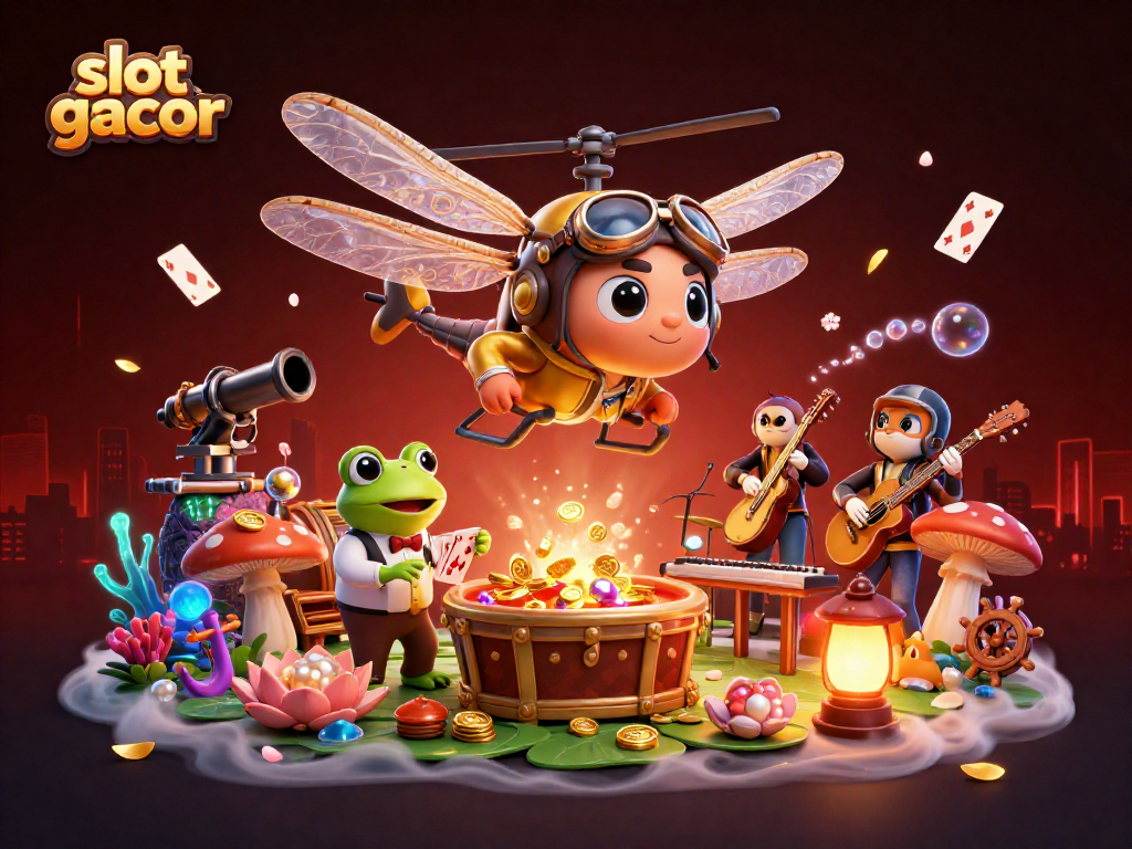 Menangkan slot gacor dengan ilustrasi berwarna cerah dari karakter kasino yang menarik, menyuguhkan hiburan seru.