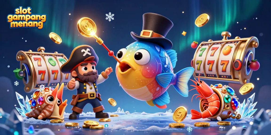 Spin the slot gampang menang for a chance to win with glowing golden coins and vibrant characters.