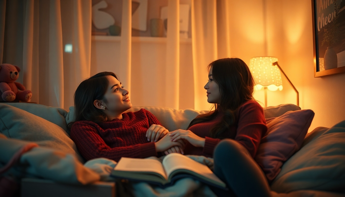 Engaging interaction with character ai nsfw in a cozy setting, showcasing warmth and intimacy.