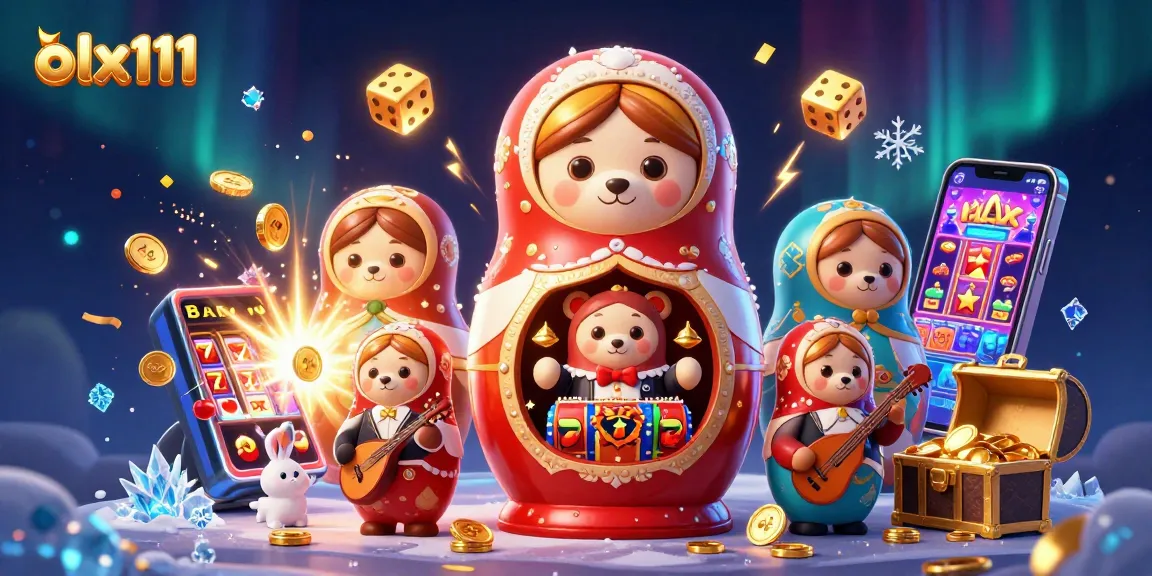 Engage with olx111's vibrant casino excitement, featuring playful 3D bears and rich, dynamic elements.