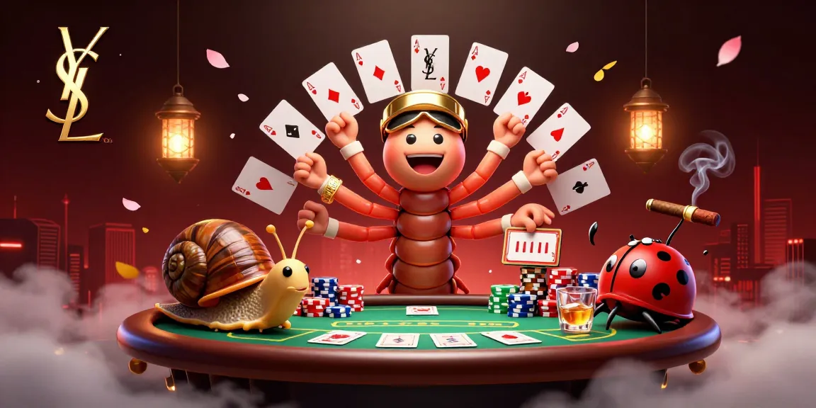 Experience high-stakes poker action with the vibrant ysl dealer and high-roller characters.