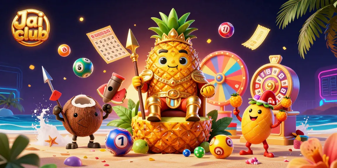 Experience the thrilling vibes of Jai club with golden characters and vibrant casino elements in motion.