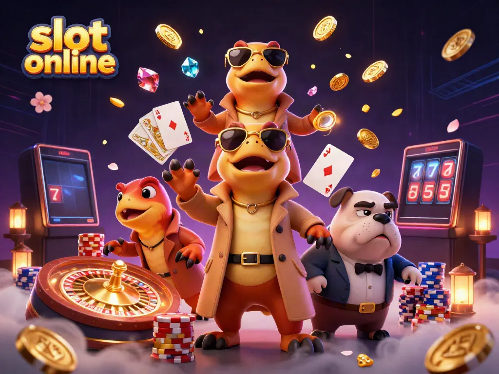 Raih jackpot di slot online dengan raptor lucu dan suasana kasino yang ceria.