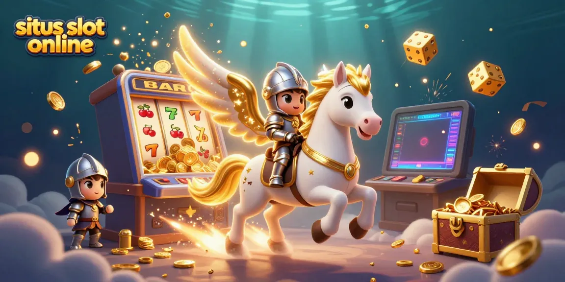 Raih kemenangan di situs slot online dengan mesin slot berkilau dan karakter berkuda.