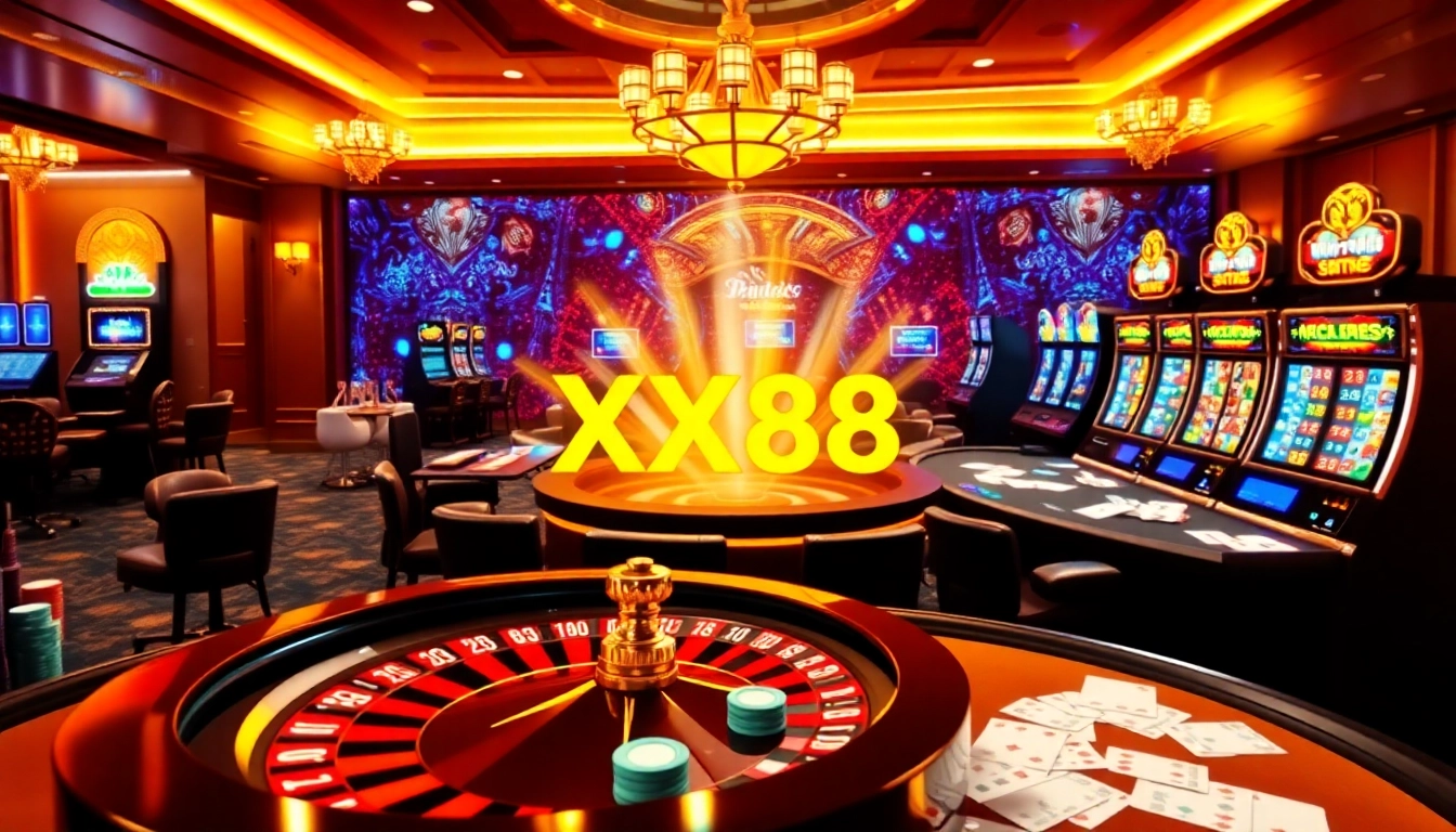 Experience the thrill of Nhà cái XX88 with exciting games, vibrant casino elements, and immersive environments.