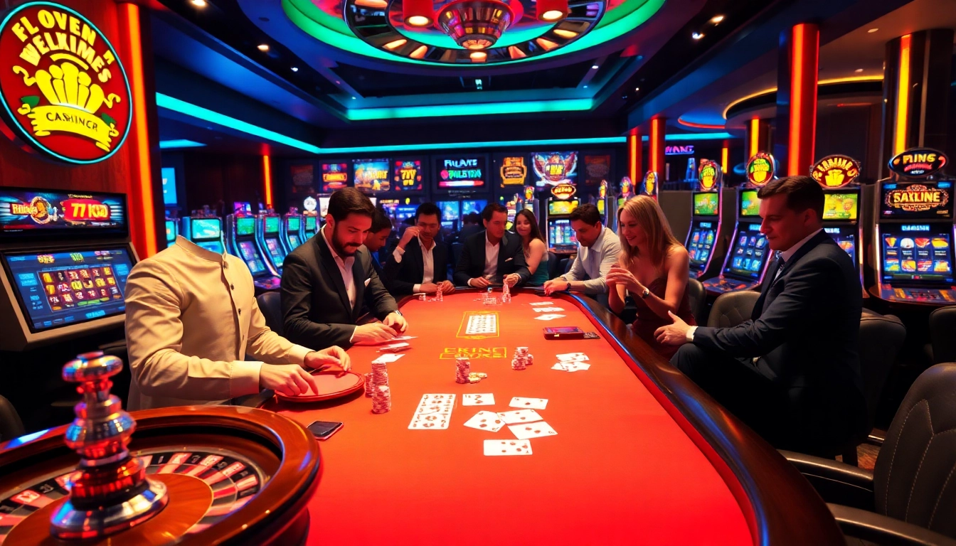 Engaged players enjoying an exciting game at a casino, showcasing the 79king app.