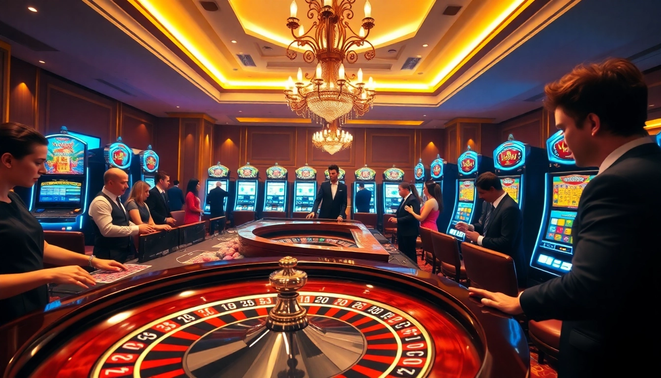 Experience excitement at rr88c.mobi with players enjoying roulette and vibrant slot machines.