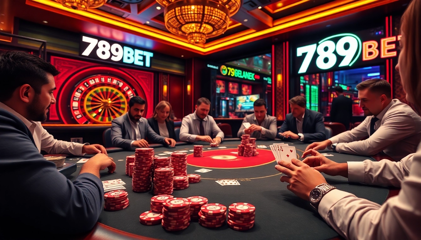 Experience the thrill at 789BET poker table with vibrant gameplay and excitement.