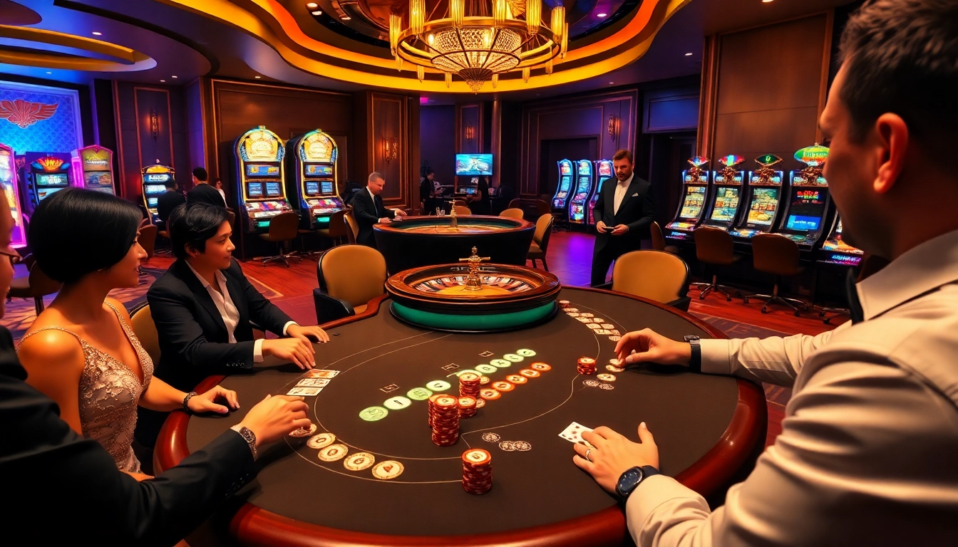 Experience the thrill of gambling with GG88.guru's engaging casino atmosphere featuring poker and roulette.