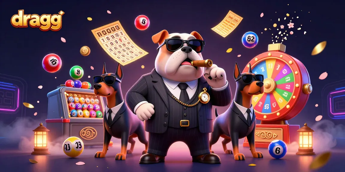 Engage with dragg at this vibrant 3D casino illustration showcasing a mafia boss bulldog among dynamic gaming elements.